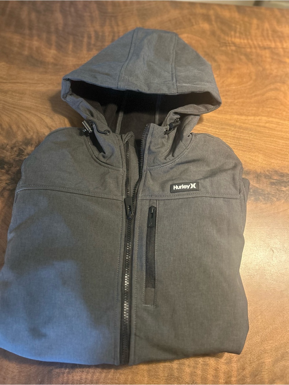 NWT Hurley Mens Soft Shell Micro Fleece Water Resistant Lightweight Jacket